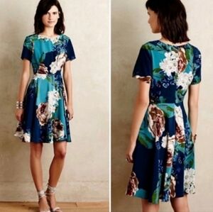 *Bloggers Fave* Anthropologie | Corey Lynn Calter | Paeonia Teal Floral Dress 2